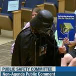 Darth Vader Attends City Council Meeting to Praise Flock Cameras: “Surveil the Rebel Scum”