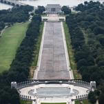 The “American Flag Blue” Reflecting Pool Is Now ... Confederate Gray?